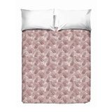 PENSIERI DELICATI Sprei voor tweepersoonsbed, 260 x 280 cm, eenpersoonslaken 100% katoen, ideaal als meubel, dekbed voor 2 eenpersoonsbedden, patroon tropisch, 100% Made in Italy