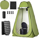 VEVOR Draagbaar Campingtoilet, Draagvermogen 150 Kg, Opvouwbaar Mobiel Toilet, Reistoilet met Draagtas, Vuilniszakken & Opvouwbare Privacytent, Geschikt voor Camperreizen, Kamperen en Wandelen