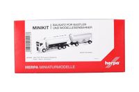 Herpa bouwset MiniKit MAN TGS TM melktank-aanhangwagen, wit (1 stuk), miniatuur op schaal 1:87, verzamelmodel, bouwkit, kunststof