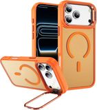 Selected by GSMpunt.nl Hoesje Geschikt voor Apple iPhone 17 Pro - Compatibel met MagSafe & Qi2 - Back Cover met Standaard - Camera Kickstand - Oranje