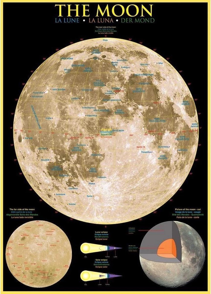 Eurographics Puzzel 1000 stukjes - The moon