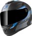 FC-Moto FF114B Zeron Helm - Integraalhelm - Zwarte Matt/lichtblauw - Maat XS