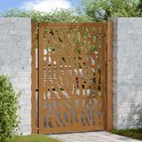 vidaXL Poort met sporenontwerp 100x150 cm weervast staal