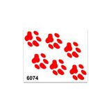 Quattroerre 6074 stickers, rood, 10 x 12 cm