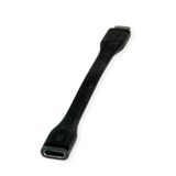 ROLINE Câble USB4 Gen3x2, C-C, M/F, 8K UHD-2, 40Gbit/s, 100W, extra plat, noir, 11,5 cm