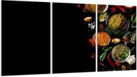 TMK ArtDeko Glazen Inductiebeschermer 30x52 cm Zwart