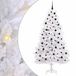 vidaXL - Kunstmatige - Hinged - Kerstboom - Wit - 210 - cm - PVC - en - Staal