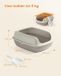 Feandrea Kattenbak met hoge zijkanten - XL - Open Kattenbak met Schep - Cappuccino Beige