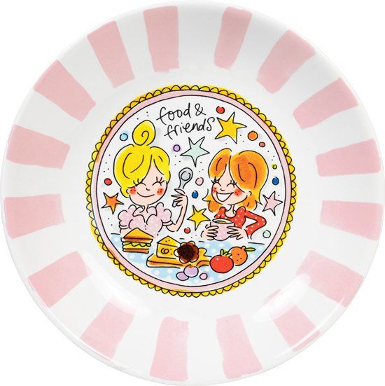 Blond Amsterdam Even Bijkletsen Diep Bord 23cm - Aardewerk - Multi