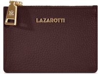 Lazarotti Bologna Leather Zip Etui Kaarthouder - Burgundy