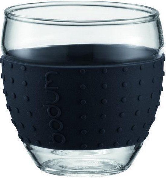 Bodum Pavina Glas Zwart, Transparant 2 stuk(s)