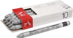 Caran D'ache Neocolor II, dikte 8 mm, l: 10 cm, 10 stuks, silver (498)