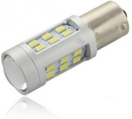ABC-LED BA15S LED 21-SMD 3535 - 12V LED lamp WIT