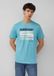 s.Oliver Heren T-shirt met print op voorzijde - Turquoise - XL