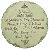 Spoontiques Tuindecoratie Memorial Stone If Tears Could Build A Stairway, decoratieve steen voor de tuin