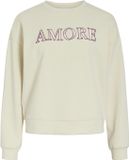 Vila Trui Vireflect Love O-neck L/s Top 14113268 Birch/emb Cherry Dames Maat - XL