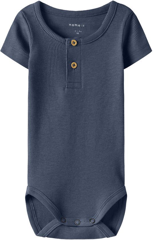 Name it Romper Korte mouwen Gestreept Mannen Vintage Indigo1
