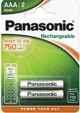 Panasonic Pile AAA NiMH 750 mAh rechargeable 2-pack
