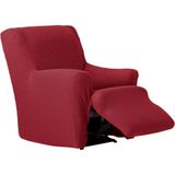ECOMMERC3 Bi-elastische stoelbekleding met voeteneinden, eendelig, ademend en eenvoudig te installeren, fauteuilhoes met samengestelde voeten, bordeaux, volledige bescherming met schuimrubberen