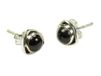 Lune Active Timmergems BV Zilveren knop oorbellen Onyx 925 zilver