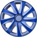 Drift NRM - wieldoppen 15" - Blauw & zilver - set van 4 stuks