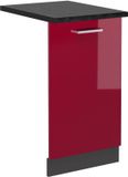 Vicco R-Line Vaatwasserfrontpaneel – 45 cm, WB Antraciet Rode hoogglans