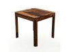 FineBuy Table à manger Sheesham bois massif 80x80 cm brun foncé