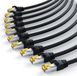 Primewire Câble LAN CAT 7, 10 Gbit/s, S/FTP PIMF, 10 pièces de 0,5 mètre, noir