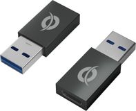 Conceptronic DONN10G USB-A naar USB-C Adapter Zwart