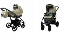 BabyLux® Kinderwagen 2in1 – LARGO - FERN LEAF BLACK FRAME