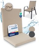 Beautissu Premium Tuinstoelkussen Lage Rug 105x48 cm Beige