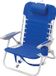 Chaise de plage pliable - Chaise de camping chaise relax - Détente en extérieur - Système de portage sac à dos - Hauteur d'assise 11 pouces - Bleu clair