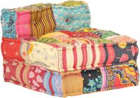 vidaXL Poef Modulair Stof Patchwork