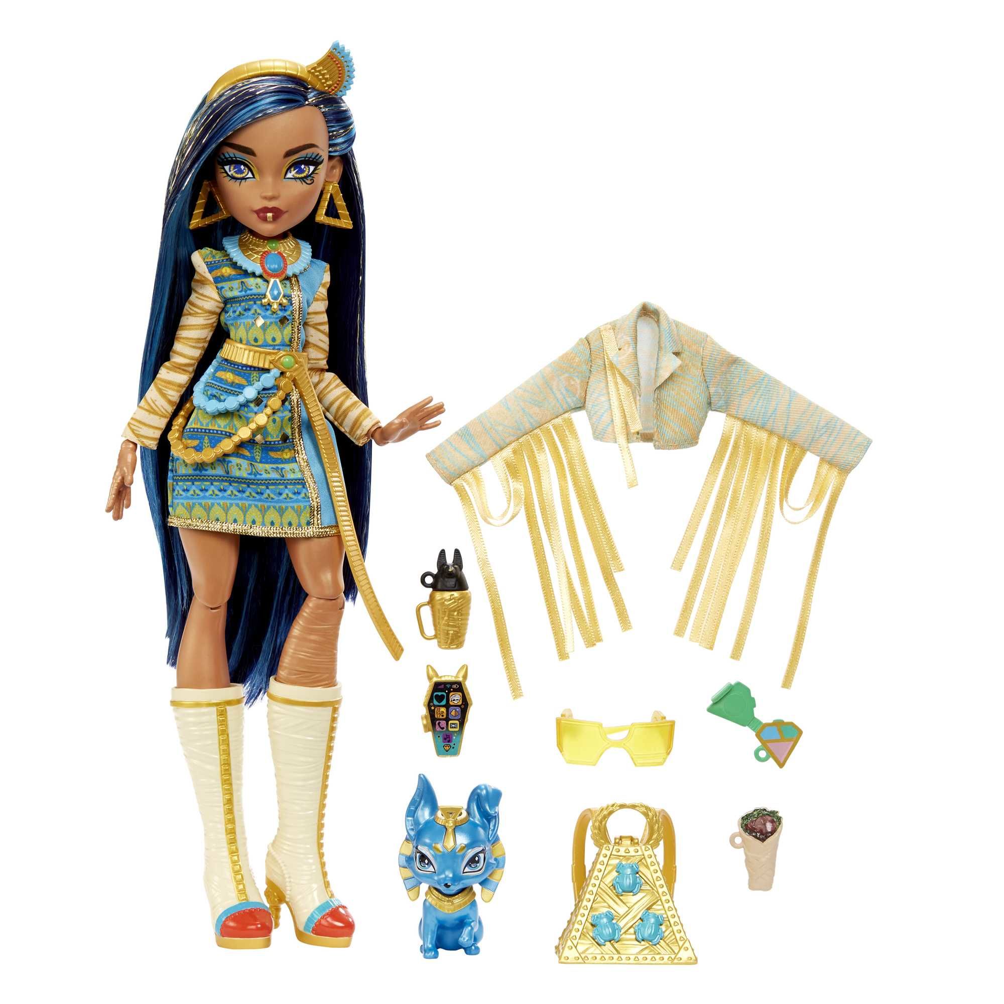 Monster High Cleo De Nile Fashion Doll with Accessories - 2022 Release