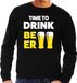 Bellatio Decorations Shoppartners Bv Time to drink Beer tekst sweater zwart heren - heren trui Time to drink Beer XXL