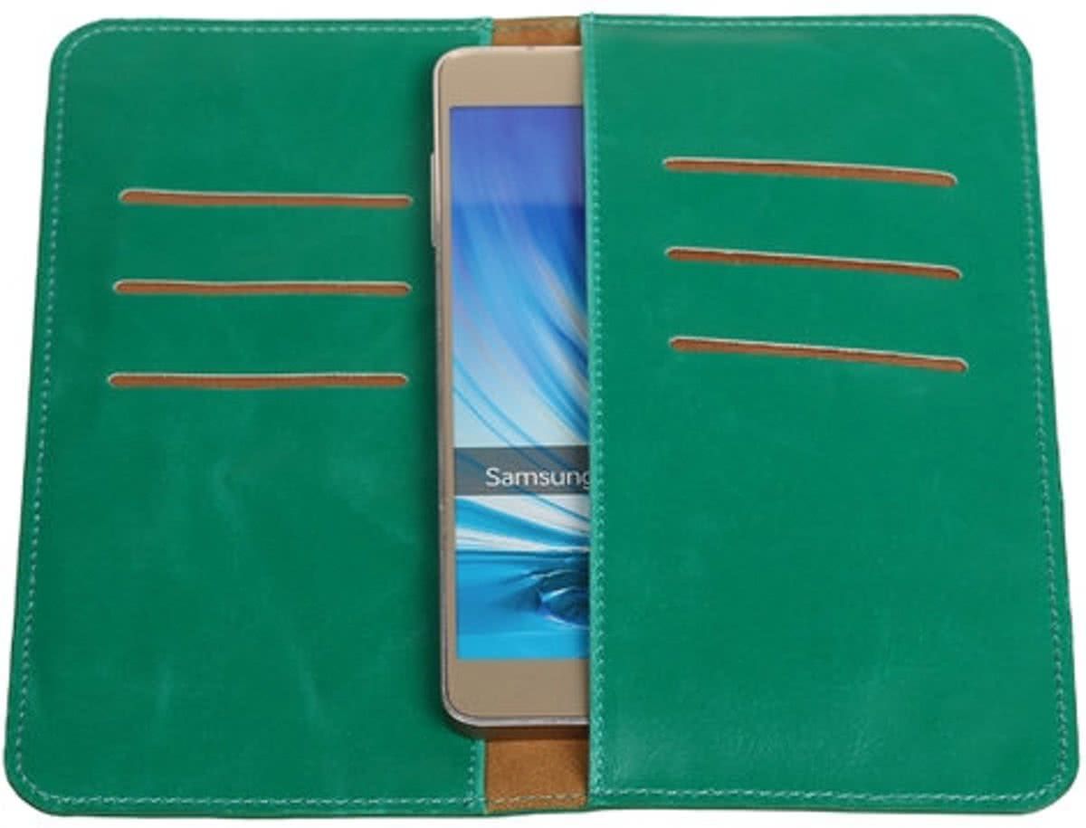 Best Cases Groen Pull-up Large Pu portemonnee wallet voor Samsung Galaxy A9 Pro 2016