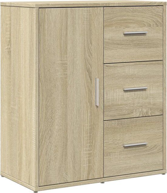 vidaXL Dressoir 60x31x70 cm bewerkt hout sonoma eikenkleurig