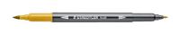STAEDTLER 3001 – 3001-16 Schilderstift, aquarelverf, dubbele punt, 1-6 mm en fijne 0,5-0,8 mm, zonnegeel