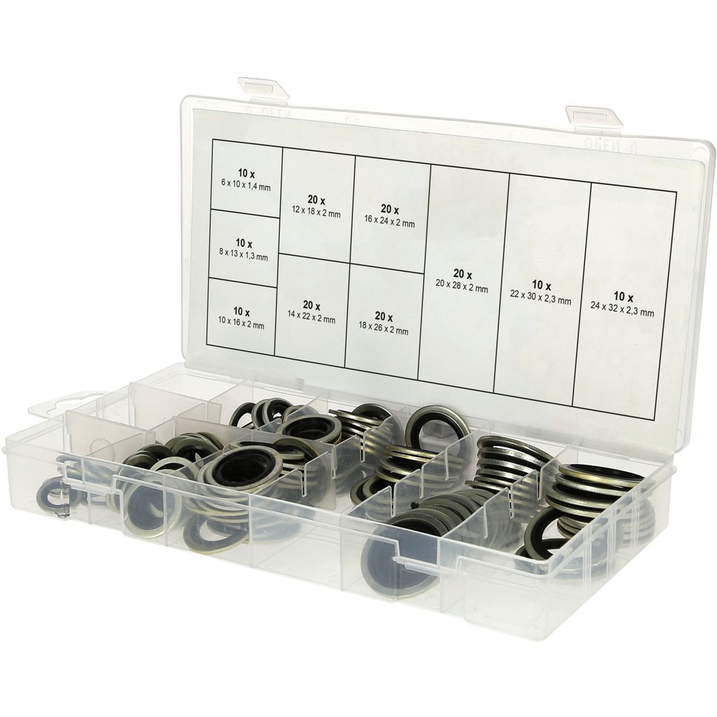 KS Tools Assortiment Composiet Afdichtringen - Ø 6-24mm - 150 dlg.