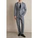 Reiss Sb 2b Notch Prince Of Wales Check Linen Blazer Soft Blue Taille: 44