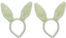 Decoris Konijnoren Diadeem wit groen - 2x