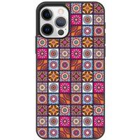 Apple iPhone 12 Patchwork mandala Verstevigd hoesje met sublimatie bedrukking