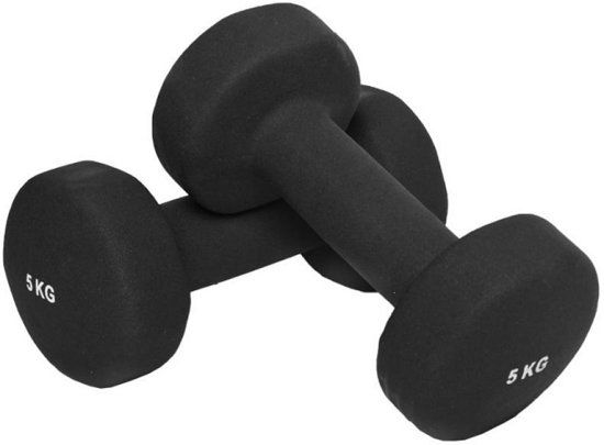 Gorilla Sports Vinyl Halterset 10 kg (2 x 5 kg) - Zwart