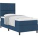 Maison Exclusive - Lit boxspring avec tête de lit, bleu, 90 x 200 cm, rembourré