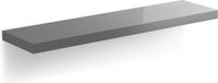 Casaria Wandplank Zwevend - 90 cm 15kg Belastbaar - Hoogglans Grijs