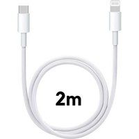 Phonillico® USB-C Lightning-kabel 2 m voor iPhone 14 / 14 PLUS / 14 PRO / 14 PRO MAX / 13 / 13 MINI / 13 PRO / 13 PRO MAX / 12 / 12 MINI / 12 PRO / 12 PRO MAX / 11 PRO / 11 PRO MAX / SE 2022