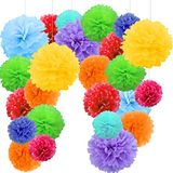 Verjaardag Decoratie Gekleurde 24 Pompons