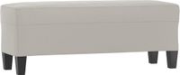 vidaXL Bankje 100x35x41 cm microvezelstof stof lichtgrijs