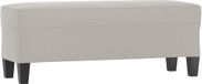 vidaXL Bankje 100x35x41 cm microvezelstof stof lichtgrijs