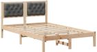 vidaXL - Cadre de lit - Gris foncé - 120 x 190 cm - Pin massif